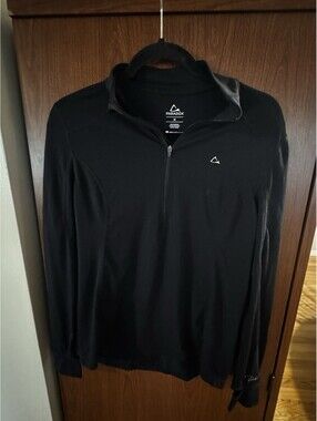 Paradox Women’s M Merino Wool Blend 1/4 Zip Black Base Layer DriRelease